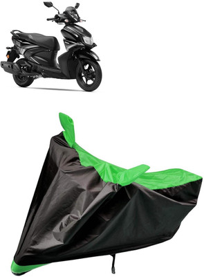 aksmit Two Wheeler Cover for Yamaha(RayZR 125, Black, Green)