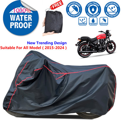 AutoGalaxy Waterproof Two Wheeler Cover for Royal Enfield(Thunderbird 350, Black)