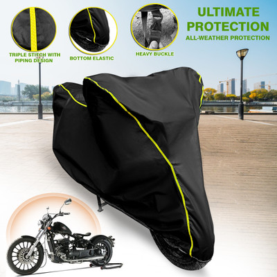 GARREGE Waterproof Two Wheeler Cover for Royal Enfield(Bobber 350, Black)