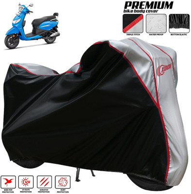 xodi Two Wheeler Cover for Hero(Pleasure, Silver, Black)