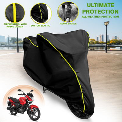 GARREGE Waterproof Two Wheeler Cover for Harley Davidson(Fat Boy, Black)