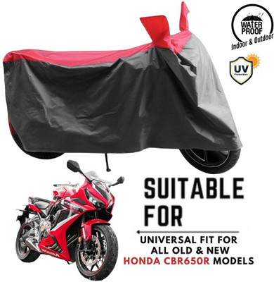 ZAQE Waterproof Two Wheeler Cover for Honda(CBR650R, Grey, Red)