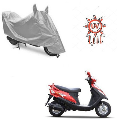 DeepShakshi AUTOMOTIVE Waterproof Two Wheeler Cover for Mahindra(Flyte, Silver)