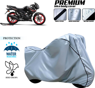 PAGORA Waterproof Two Wheeler Cover for TVS(Apache, Silver)