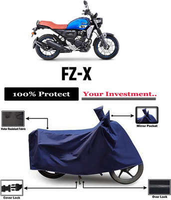 Amexride Two Wheeler Cover for Yamaha(FZ-X, Blue)