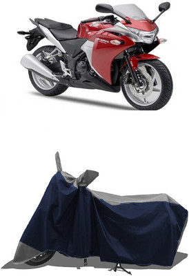 SUGASHRI Waterproof Two Wheeler Cover for Honda(CBR 250R, Grey, Blue)