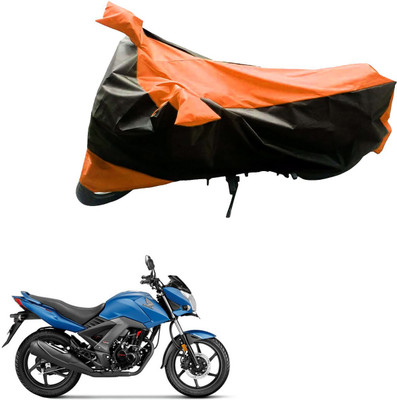 Mdstar Waterproof Two Wheeler Cover for Honda(CB, Black, Orange)