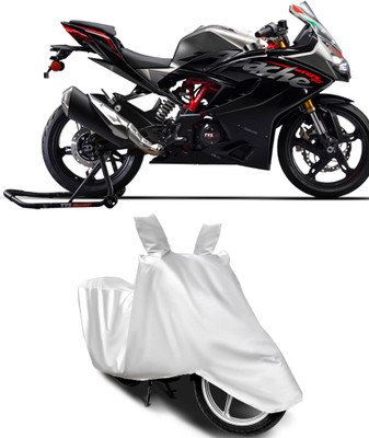 BbcMart Waterproof Two Wheeler Cover for TVS(Apache RTR 310, Silver)
