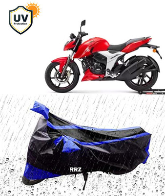 RRZ Waterproof Two Wheeler Cover for TVS(Apache 150, Black, Blue)