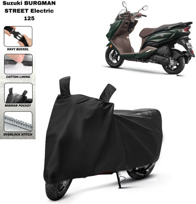 DeepShakshi AUTOMOTIVE Waterproof Two Wheeler Cover for Suzuki(Burgman Electric, Black)