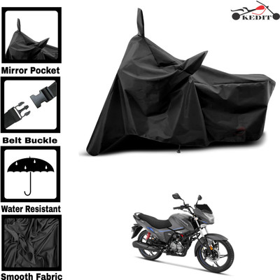 KEDIT Two Wheeler Cover for Hero(Glamour i3s, Black)