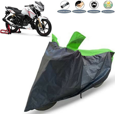 DeepShakshi AUTOMOTIVE Waterproof Two Wheeler Cover for TVS(Apache RTR 180, Green)