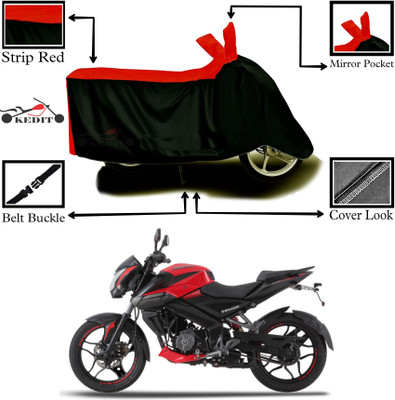 AASHTIK MART Two Wheeler Cover for Bajaj(Pulsar NS200 BS6, Red, Black)