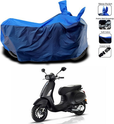 DeepShakshi AUTOMOTIVE Waterproof Two Wheeler Cover for Vespa(Vespa, Blue)