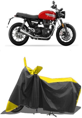 SUGASHRI Waterproof Two Wheeler Cover for Triumph(Speed Twin, Yellow, Black)