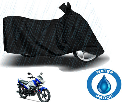 Autoinnovation Waterproof Two Wheeler Cover for Hero(Splendor I Smart, Black)