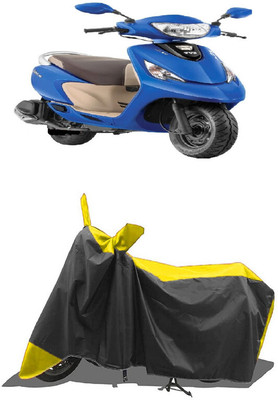 SUGASHRI Waterproof Two Wheeler Cover for TVS(Scooty Zest 110 BS6, Yellow, Black)