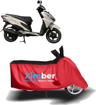 ZIMBER Two Wheeler Cover for Honda(Grazia, Red, Black)