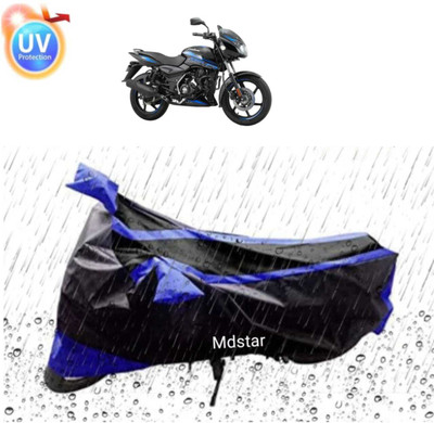 Mdstar Waterproof Two Wheeler Cover for Bajaj(Pulsar 200NS FI BS6, Blue, Black)
