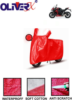 OliverX Waterproof Two Wheeler Cover for Suzuki(GSX S1000F, Red)
