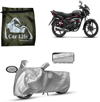Car Life Two Wheeler Cover for Honda(CB Shine, Silver)