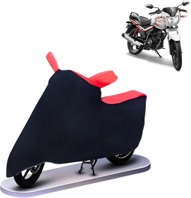 KEDIT Two Wheeler Cover for TVS(Star City Plus BS6, Red, Black)