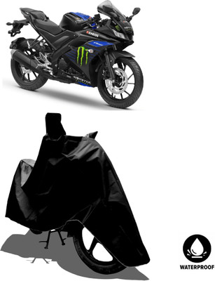 Amexride Waterproof Two Wheeler Cover for Yamaha(YZF R15 V3 Moto GP Edition, Black)