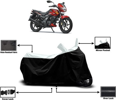 Amexride Two Wheeler Cover for TVS(Flame DS 125, White)