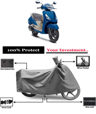 Amexride Two Wheeler Cover for TVS(Jupiter Grande, Grey)