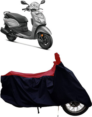 KEDIT Two Wheeler Cover for Hero(Pleasure Plus, Red, Black)