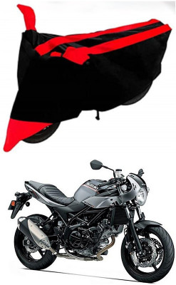 AutoGalaxy Waterproof Two Wheeler Cover for Suzuki(SV650, Red, Black)