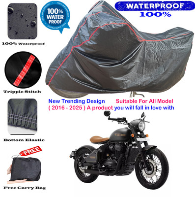 OliverX Waterproof Two Wheeler Cover for JAWA(Jawa, Black, Red)
