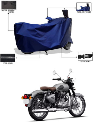 CODOKI Waterproof Two Wheeler Cover for Royal Enfield(Classic Gunmetal, Blue)