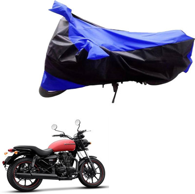Mdstar Waterproof Two Wheeler Cover for Royal Enfield(Black, Blue)