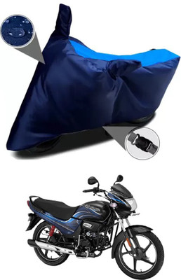RONISH Waterproof Two Wheeler Cover for Hero(Passion Plus, Blue)