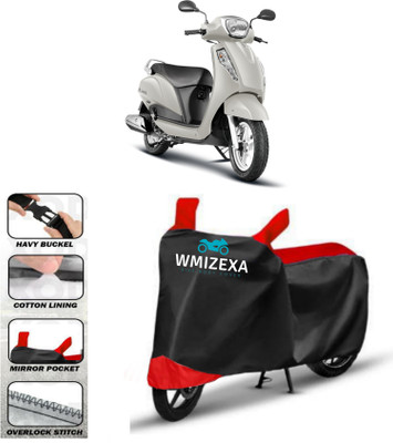 WMIZEXA Two Wheeler Cover for Suzuki(New Access 125, Red, Black)