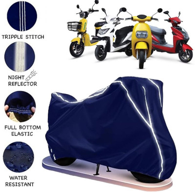 kerwa Two Wheeler Cover for Techo Electra(Electra 4S, Blue, White)