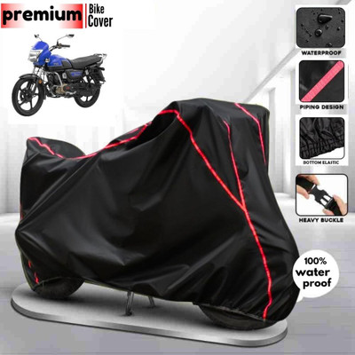 BOTAUTO Waterproof Two Wheeler Cover for TVS(Radeon, Black, Red)