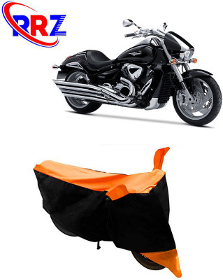 RRZ Waterproof Two Wheeler Cover for Suzuki(Intruder M1800R, Black, Orange)