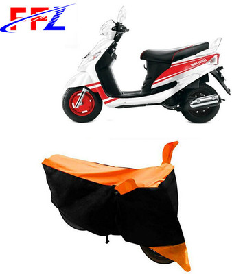 FFZ Waterproof Two Wheeler Cover for Mahindra(Rodeo UZO, Black, Orange)
