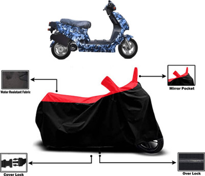 KEDIT Two Wheeler Cover for Hero(Electric AXLHE-20, Red, Black)