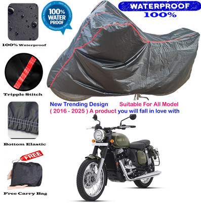 OliverX Waterproof Two Wheeler Cover for JAWA(Perak, Black, Red)