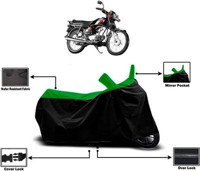 Amexride Two Wheeler Cover for Hero(CD 100 SS, Green)