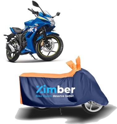 ZIMBER Two Wheeler Cover for Suzuki(Gixxer SF, Orange, Blue)