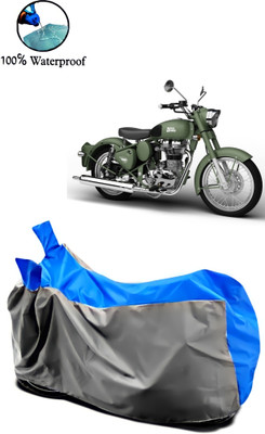 APNEK Waterproof Two Wheeler Cover for Royal Enfield(Battle Green, Grey, Blue)