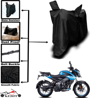 KEDIT Two Wheeler Cover for Universal For Bike(Pulsar NS125 BS6, Black)
