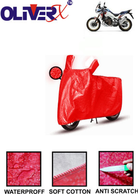 OliverX Waterproof Two Wheeler Cover for Honda(CRF1000L Africa Twin, Red)