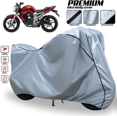 xodi Waterproof Two Wheeler Cover for Yamaha(FZ16, Silver, Black)