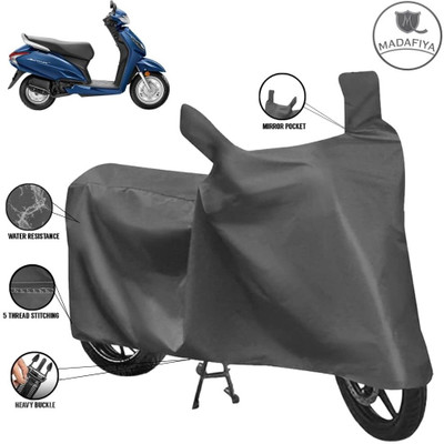 MADAFIYA Waterproof Two Wheeler Cover for Honda(Activa 5G, Grey)