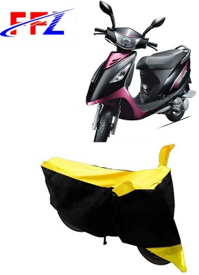 FFZ Waterproof Two Wheeler Cover for TVS(Scooty Streak, Black, Yellow)